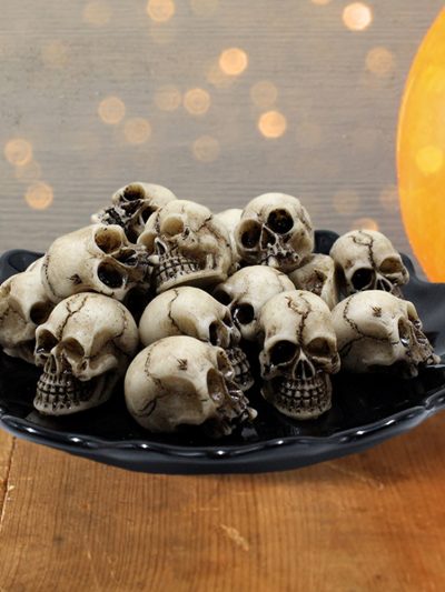 20-Pack Mini Skull Decorations for Halloween