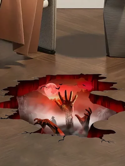 2PCS Creative 3D Ghost Hand Halloween Wall Stickers for Decoration