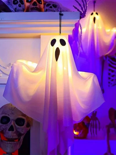 Hanging Ghosts for Indoor Walls, Bedrooms, and Outdoor Parties