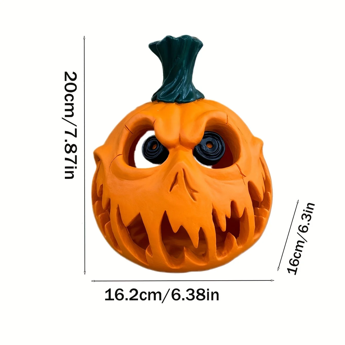Giant Halloween Pumpkin Resin Decoration - Ghost Skull with Weird Facial Features, Halloween Decorations Halloween Ornaments - Image 3