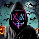 LED Light Halloween The Purge Masks Halloween Christmas Party Horror Movie Scary Decoration Glowing Masque Masks Festval Gifts
