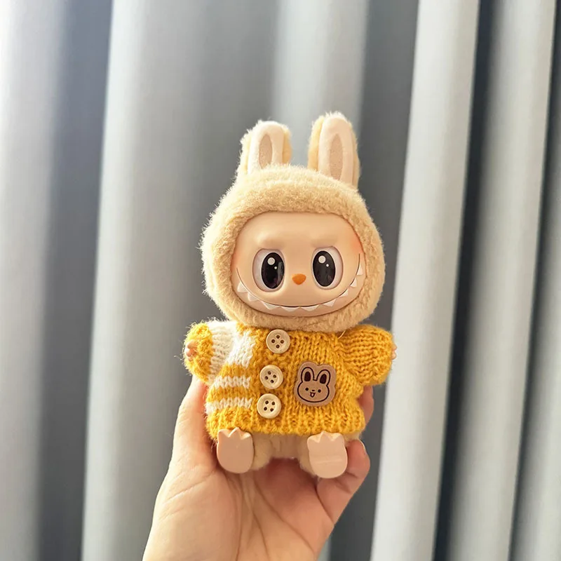 Labubu Sitting Party Series I & IICollection: Bunny Sweater Outfit for Mini Plush Dolls- Cute Collectible Clothing Accessory - Image 3
