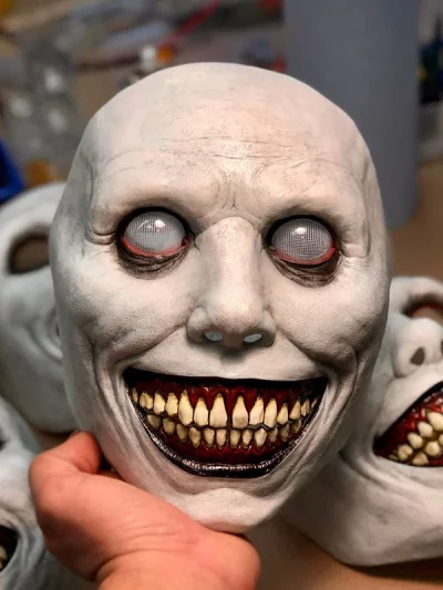 Halloween Carnival Party Cosplay Props Halloween Horror Plastic Mask Exorcist Demon Mask White Latex Exorcist Mask