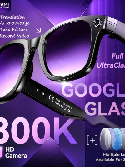 Google 2025 AI Smart Sunglasses: 8MP Camera, Video Recording, Multilingual Translation, Bluetooth Calls & Music