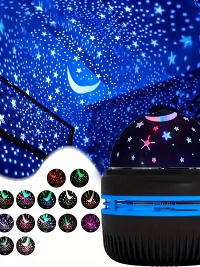 Magic Star & Moon Projector: USB Night Light for Home Decorations